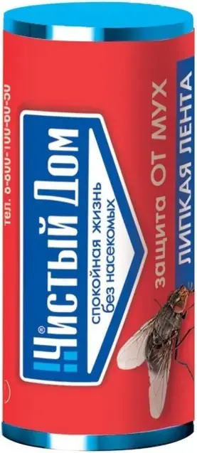 Чистый Дом липкая лента с аттрактантом от мух (1 лента)