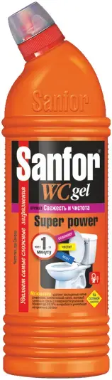 Санфор WC Super Power Аромат Свежесть и Чистота чистящий гель для унитазов (1 л)