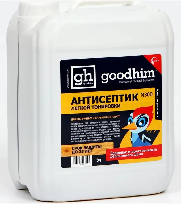 Goodhim N300 грунт укрепляющий для древесины антисептирующий (9 л)