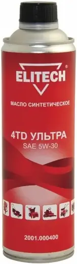 Elitech 4ТD Ультра SAE 5W-30 масло синтетическое (600 мл)