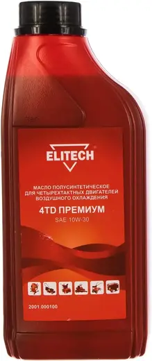 Elitech 4ТD Премиум SAE 10W-30 масло полусинтетическое (1 л)