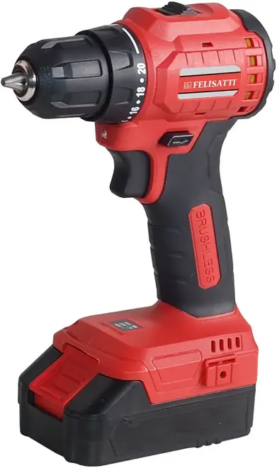 Felisatti ДА-18В дрель-шуруповерт аккумуляторная бесщеточная (18 В) 32 Нм