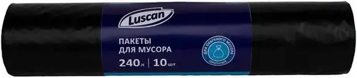 Luscan пакеты для мусора прочные (10 пакетов) 240 л