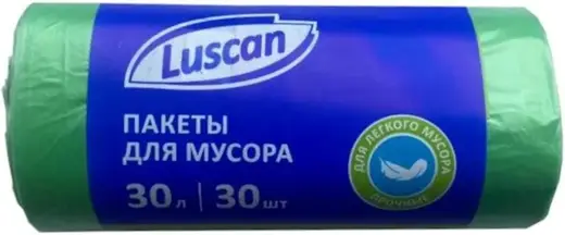 Luscan пакеты для мусора прочные (30 пакетов) 30 л