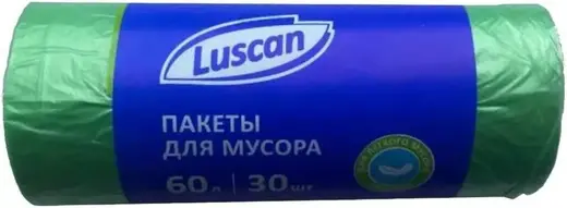 Luscan пакеты для мусора прочные (30 пакетов) 60 л
