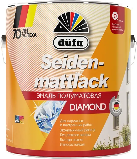 Dufa Seidenmattlack Diamond эмаль полуматовая (2 л) бесцветная