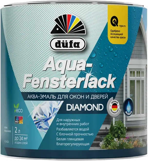 Dufa Fensterlack Diamond эмаль для окон (2 л) белая