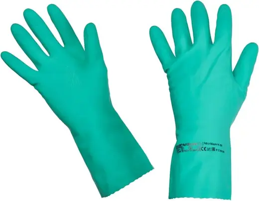Vileda Professional Multi Purpose перчатки резиновые латексные хлопковое напыление (XL) зеленые