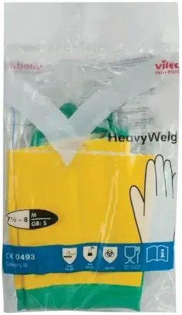 Vileda Professional Heavy Weight перчатки резиновые латексные с хлопковым напылением (M)