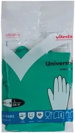 Vileda Professional Universal Latex-Free перчатки резиновые нитриловые с хлопковым напылением (L)