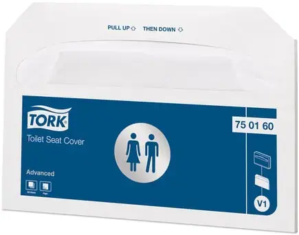 Tork Toilet Seat Cover одноразовые покрытия на унитаз (250 листов в пачке)