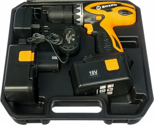 Вихрь ДА-18-2К аккумуляторная дрель-шуруповерт №900/72/14/5 (18 В)