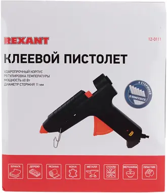 Rexant пистолет клеевой с набором стержней