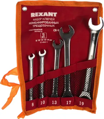 Rexant набор комбинированных трещоточных ключей (8-19 мм)
