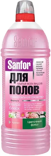 Санфор Ультра Блеск Цветочный Фреш универсальное средство для мытья всех видов полов (1 л)