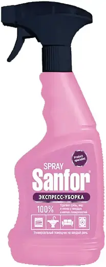 Санфор Экспресс-Уборка спрей универсальный для твердых и мягких поверхностей (500 мл)