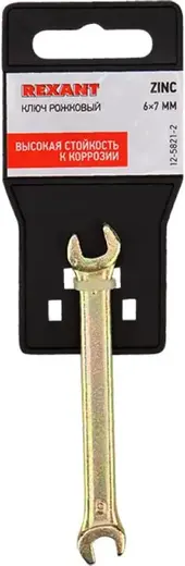 Rexant ключ гаечный рожковый (6-7 мм)