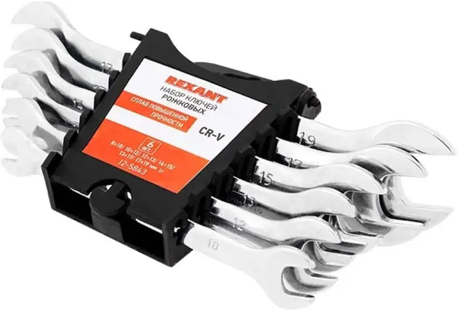 Rexant Kranz набор ключей рожковых (8-19 мм 35 мм) сталь (6 ключей)
