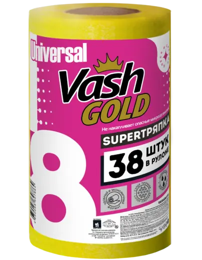 Vash Gold 8 Universal Super Тряпка тряпка универсальная (38 тряпок)