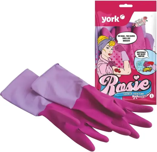 York Rosie перчатки ароматизированные (L) латекс розовые Китай