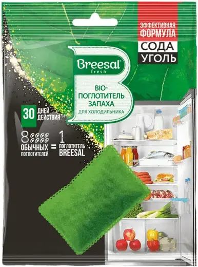 Breesal Fresh Сода Уголь сменный картридж био поглотителя запаха для холодильника (80 г)