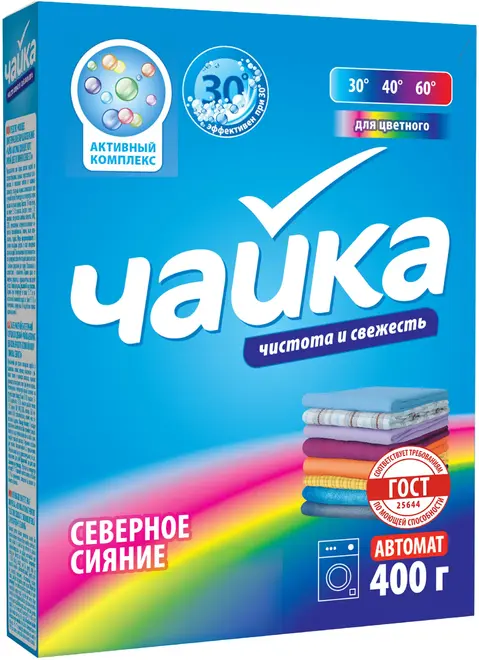 Чайка Северное Сияние порошок для стирки цветного белья (400 г)