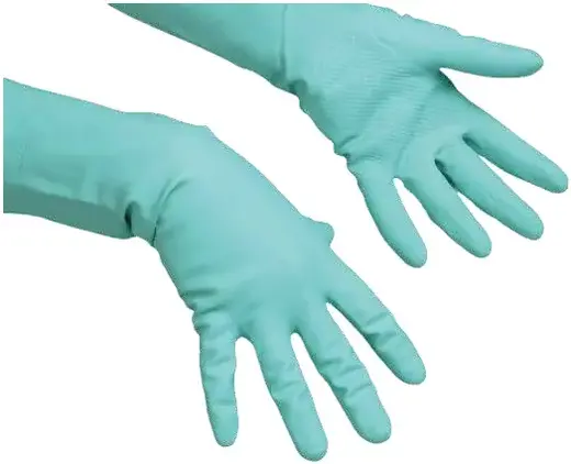 Vileda Professional Multi Purpose перчатки резиновые латексные хлопковое напыление (L) зеленые