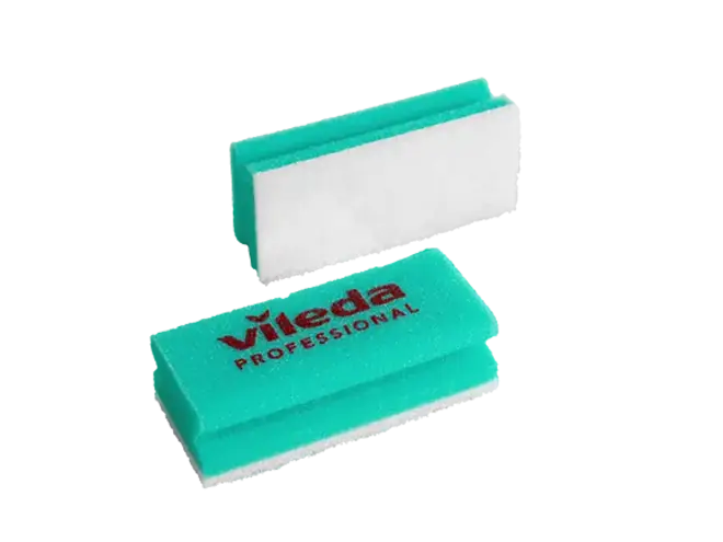 Vileda Professional губки для посуды мягкие (набор 10 губок) желтые (губки), черный(абразив)