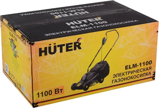 Huter ELM-1100 газонокосилка электрическая (1100 Вт)