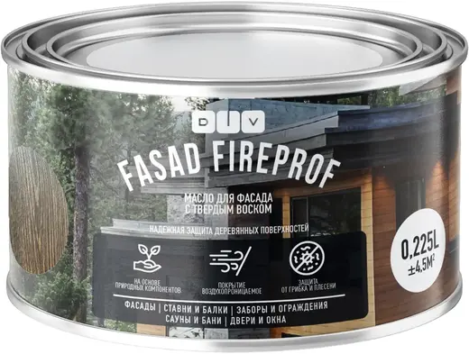 DIV Fasad Fireprof масло для фасада с твердым воском (225 мл) BL-0020