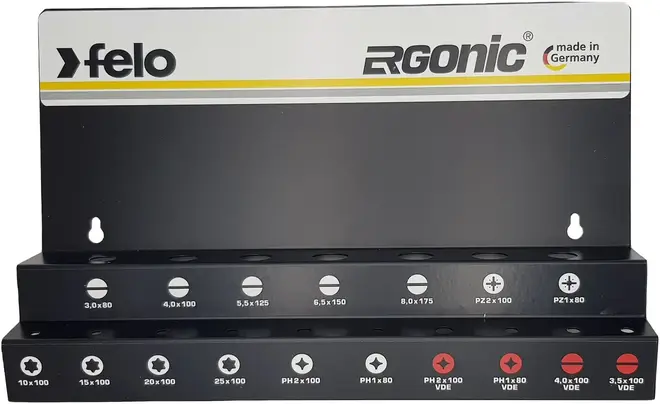 Felo Ergonic+VDE набор отверток на стальной стойке (17 предметов)