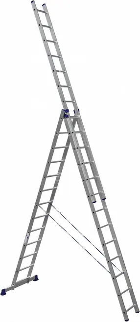 Алюмет HS3 лестница алюминиевая универсальная (9.27 м /3 * 13 ст)