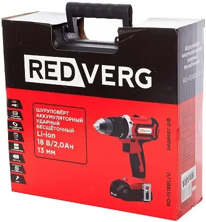 Redverg RD-IS18BL/U шуруповерт аккумуляторный ударный