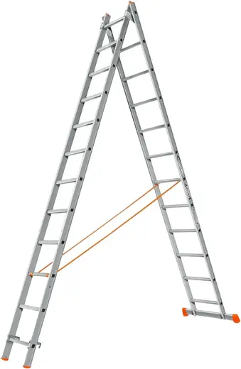 Эйфель Гранит лестница раскладная двухсекционная (5.98 м /2 * 12 ст)