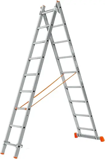Эйфель Гранит лестница раскладная двухсекционная (4.3 м /2 * 9 ст)