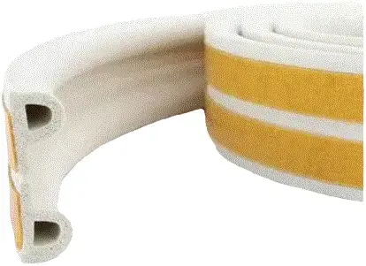 Sila Home уплотнитель самоклеящийся для оконных рам и дверных блоков (9*10 м/4 мм) Е-профиль белый
