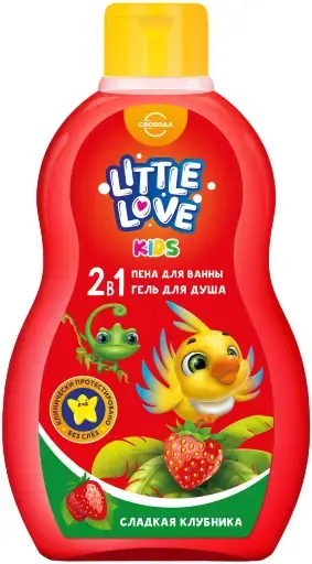 Свобода Little Love Kids Сладкая Клубника пена для ванны и гель для душа 2 в 1 (400 мл)
