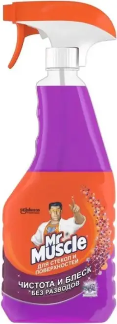 Мистер Мускул Чистота и Блеск Лаванда средство для стекол и поверхностей (500 мл)
