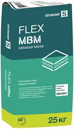 Strasser Flex MBM клей плиточный среднеслойный (25 кг)