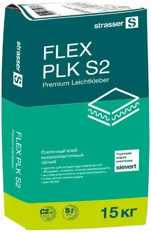 Strasser Flex Plk S2 клей плиточный высокоэластичный легкий (15 кг)