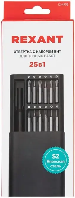 Rexant Kranz набор отверток для точных работ (25 предметов) PH, PZ, T, H, P