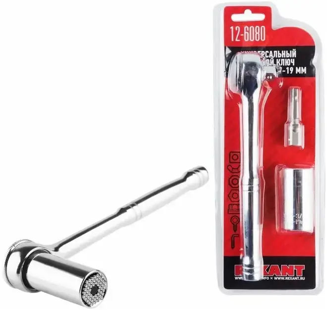 Rexant Kranz ключ торцевой универсальный с трещоткой (7-19 мм)
