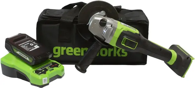 Greenworks GD24AG шлифмашина угловая аккумуляторная (24 В) без АКБ №3200207