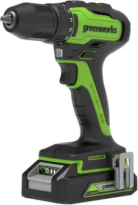 Greenworks GD24DD35K2 дрель-шуруповерт аккумуляторная (24 В) №3704007UA