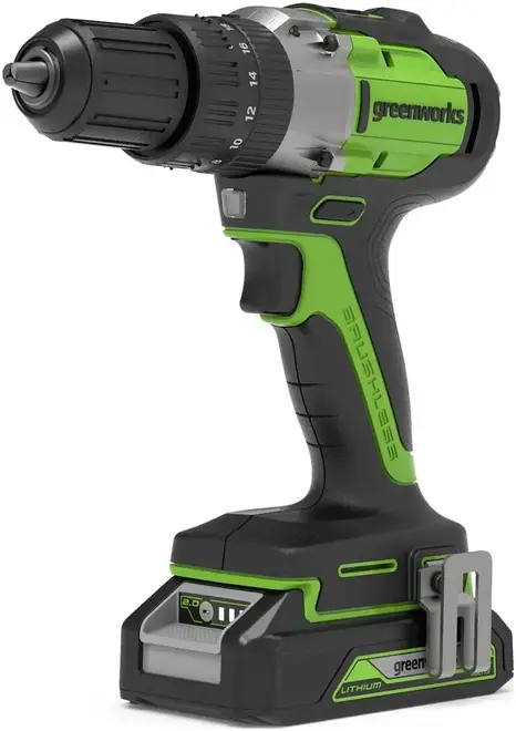 Greenworks GD24DD60K2 дрель-шуруповерт аккумуляторная (24 В) №3704107UA