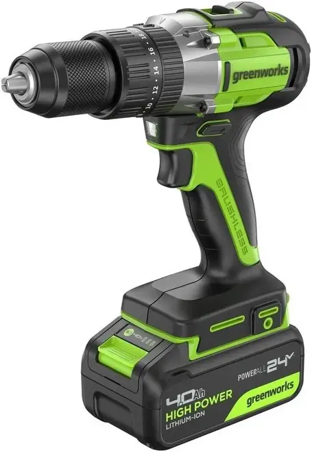 Greenworks GD24DD60 дрель-шуруповерт ударная аккумуляторная (24 В без АКБ) №3704107