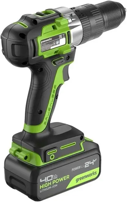 Greenworks GD24DD60 дрель-шуруповерт ударная аккумуляторная (24 В без АКБ) №3704107