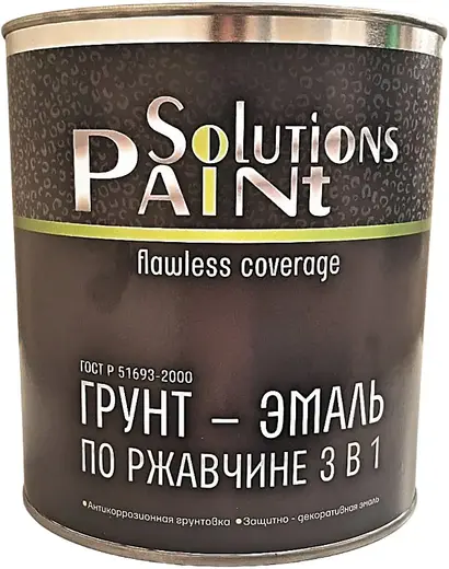 Paint Solutions грунт-эмаль по ржавчине 3 в 1 с фосфатом цинка (2.7 кг) серая