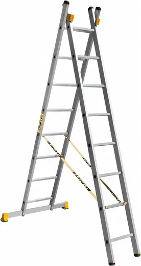 Алюмет P2 лестница алюминиевая приставная универсальная (3.81 м /2 * 8 ст)