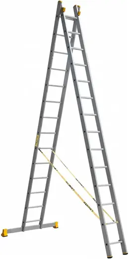Алюмет P2 лестница алюминиевая приставная универсальная (7.17 м /2 * 14 ст)